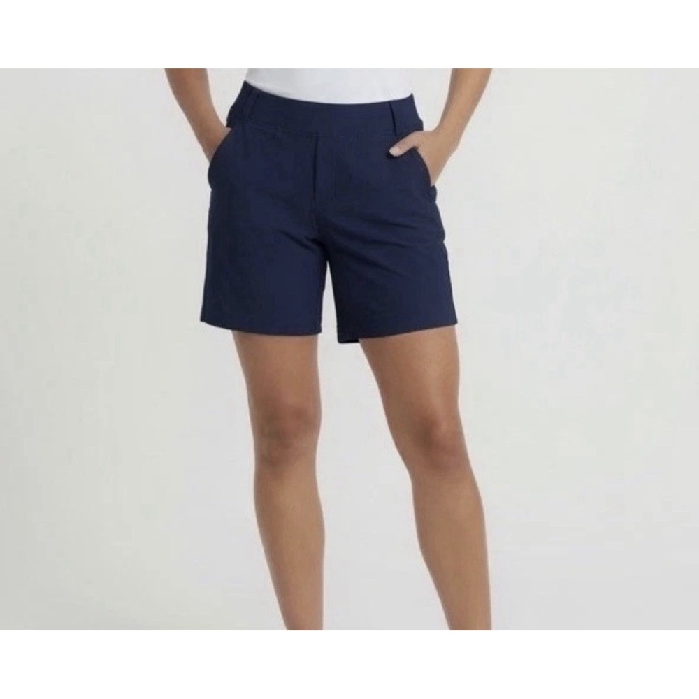 Tommy Bahama Active Women's Size 10 Navy Pleated Front Performance Shorts Golf